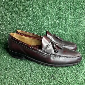 G.H. Bass & Co. Weejuns Tassel Leather Classic Preppy Loafers Burgundy Mens 12 D